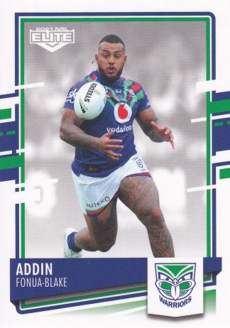 2021 NRL Elite Common Card - Base 128 Addin Fonua-Blake Warriors