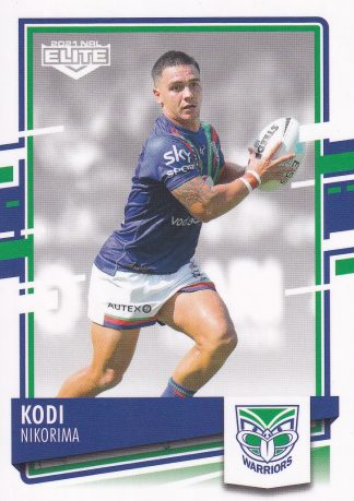 2021 NRL Elite Common Card - Base 134 Kodi Nikorima Warriors