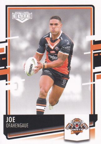 2021 NRL Elite Common Card - Base 142 Joe Ofahengaue Wests Tigers