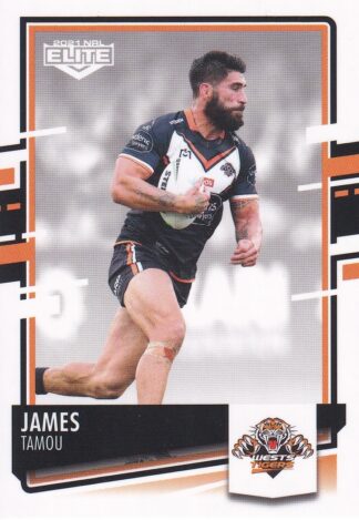2021 NRL Elite Common Card - Base 144 James Tamou Wests Tigers