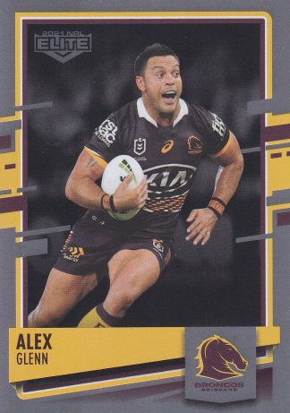 2021 NRL Elite Silver Specials - SS006 Alex Glenn Brisbane Broncos