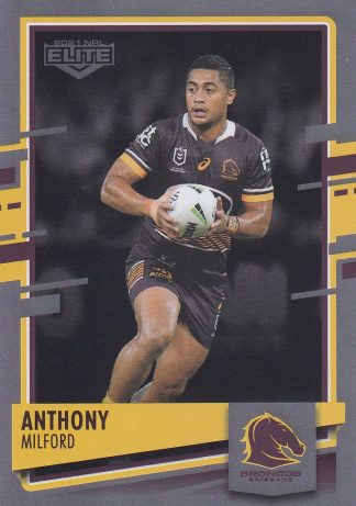 2021 NRL Elite Silver Specials - SS007 Anthony Milford Brisbane Broncos