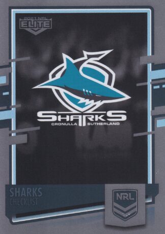 2021 NRL Elite Silver Specials - SS028 Cronulla Sharks Checklist