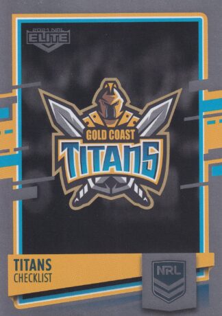 2021 NRL Elite Silver Specials - SS037 Gold Coast Titans Checklist