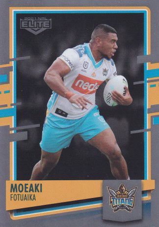 2021 NRL Elite Silver Specials - SS042 Moeaki Fotuaika Gold Coast Titans