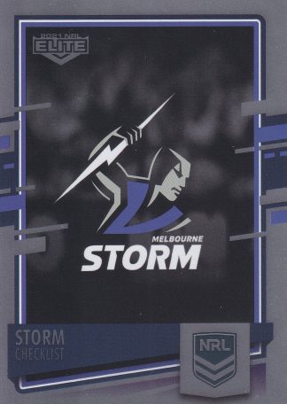 2021 NRL Elite Silver Specials - SS055 Melbourne Storm Checklist