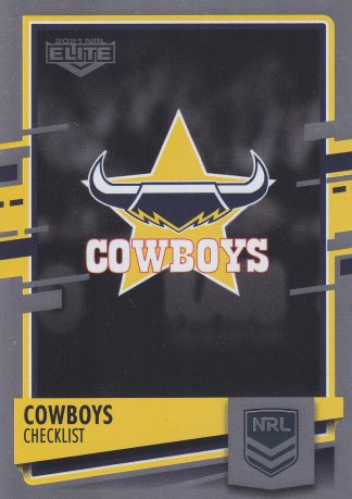 2021 NRL Elite Silver Specials - SS073 North Queensland Cowboys Checklist