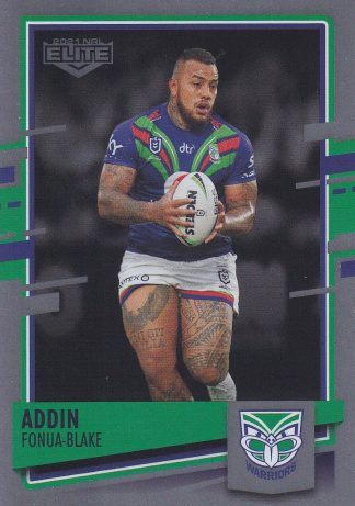 2021 NRL Elite Silver Specials - SS128 Addin Fonua-Blake Warriors