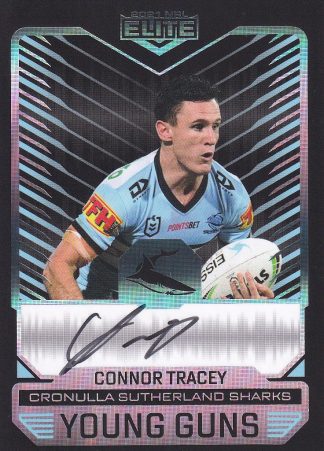 2021 NRL Elite Young Guns Signature - YGB04 Connor Tracey Cronulla Sharks