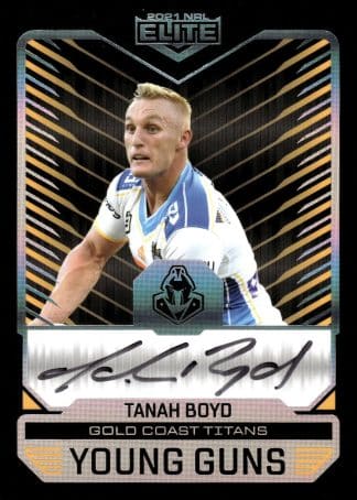 2021 NRL Elite Young Guns Signature - YGB05 Tanah Boyd Gold Coast Titans