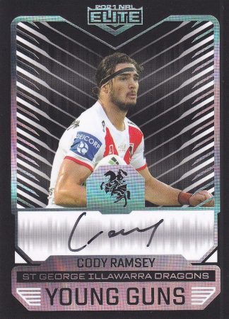 2021 NRL Elite Young Guns Signature - YGB13 Cody Ramsey St George Dragons