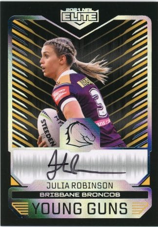 2021 NRL Elite Young Guns Signature - YGB17 Julia Robinson Brisbane Broncos