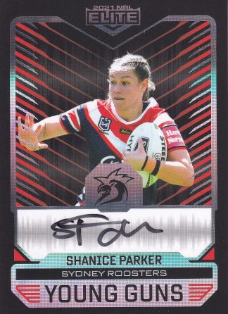 2021 NRL Elite Young Guns Signature - YGB19 Shanice Parker Sydney Roosters