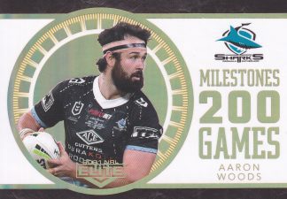 2021 NRL Elite Case Card - M04 Aaron Woods Cronulla Sharks