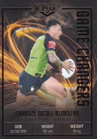 2021 NRL Elite Game Changers - GC03 Charnze Nicoll-Klokstad Canberra Raiders