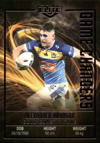 2021 NRL Elite Game Changers - GC09 Alexander Brimson Gold Coast Titans