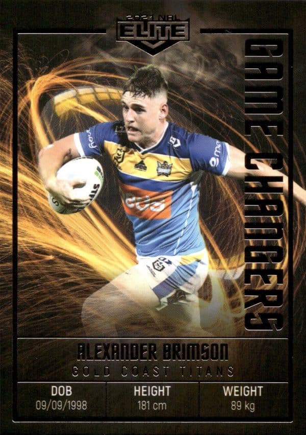 2021 NRL Elite Game Changers - GC09 Alexander Brimson Gold Coast Titans