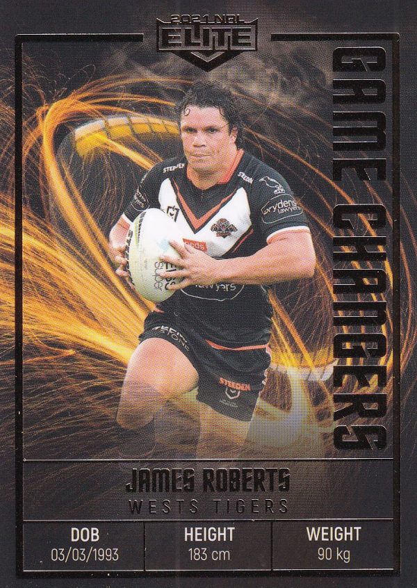 2021 NRL Elite Game Changers - GC32 James Roberts Wests Tigers