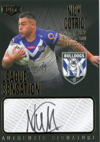 2021 NRL Elite League Sensation Signature Black - LSB03 Nick Cotric Canterbury Bulldogs