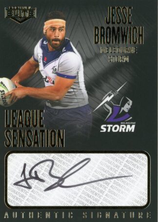 2021 NRL Elite League Sensation Signature Black - LSB07 Jesse Bromwich Melbourne Storm