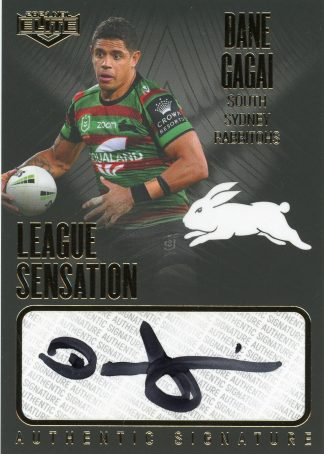 2021 NRL Elite League Sensation Signature Black - LSB12 Dane Gagai South Sydney Rabbitohs