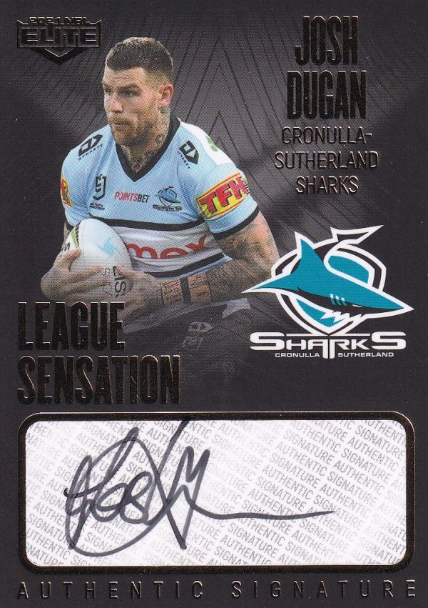 2021 NRL Elite League Sensation Signature Black - LSB04 Josh Dugan Cronulla Sharks