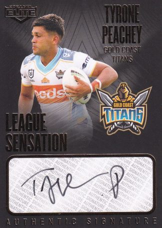 2021 NRL Elite League Sensation Signature Black - LSB05 Tyrone Peachey Gold Coast Titans
