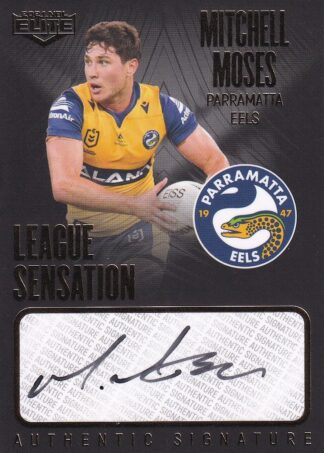 2021 NRL Elite League Sensation Signature Black - LSB10 Mitchell Moses Parramatta Eels