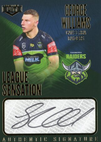 2021 NRL Elite League Sensation Signature Team - LST02 George Williams Canberra Raiders