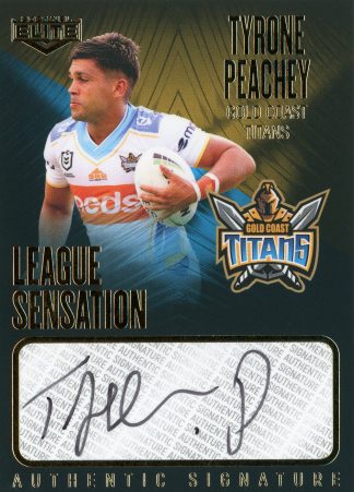 2021 NRL Elite League Sensation Signature Team - LST05 Tyrone Peachey Gold Coast Titans