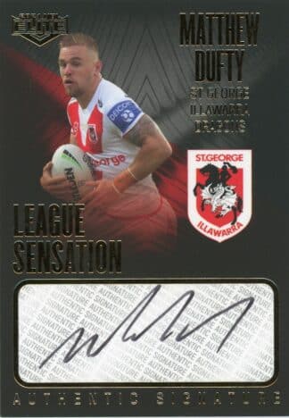 2021 NRL Elite League Sensation Signature Team - LST13 Matthew Dufty St George Dragons