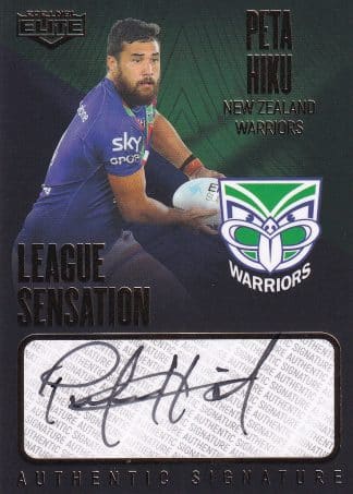 2021 NRL Elite League Sensation Signature Team - LST15 Peta Hiku Warriors