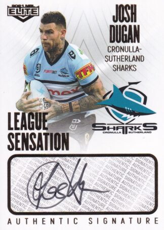 2021 NRL Elite League Sensation Signature White - LS04 Josh Dugan Cronulla Sharks
