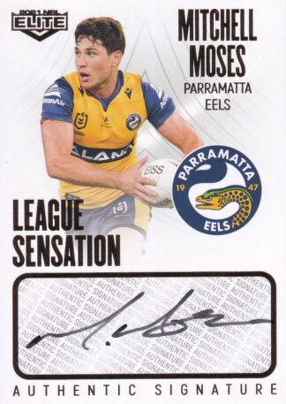 2021 NRL Elite League Sensation Signature White - LS10 Mitchell Moses Parramatta Eels