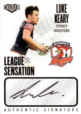 2021 NRL Elite League Sensation Signature White - LS14 Luke Keary Sydney Roosters