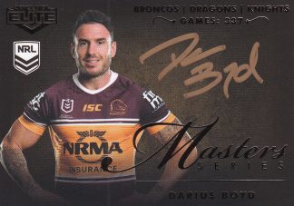 2021 NRL Elite Masters Signature - MSS3 Darius Boyd Brisbane Broncos