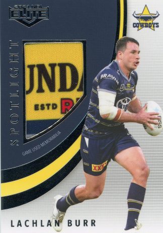 2021 NRL Elite Spotlight Jersey Patch - SLJ4 Lachlan Burr North QLD Cowboys