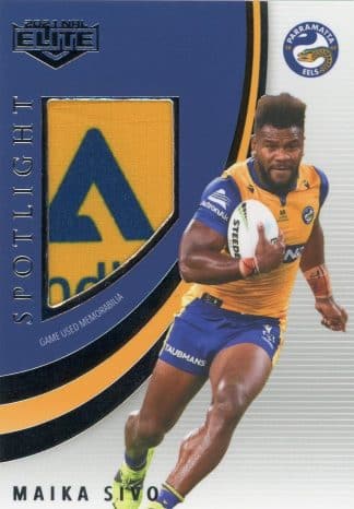 2021 NRL Elite Spotlight Jersey Patch - SLJ5 Maika Sivo Parramatta Eels