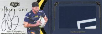 2021 NRL Elite Spotlight Jersey Patch Signature - SLS4 Lachlan Burr North QLD Cowboys