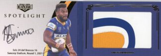 2021 NRL Elite Spotlight Jersey Patch Signature - SLS5 Maika Sivo Parramatta Eels