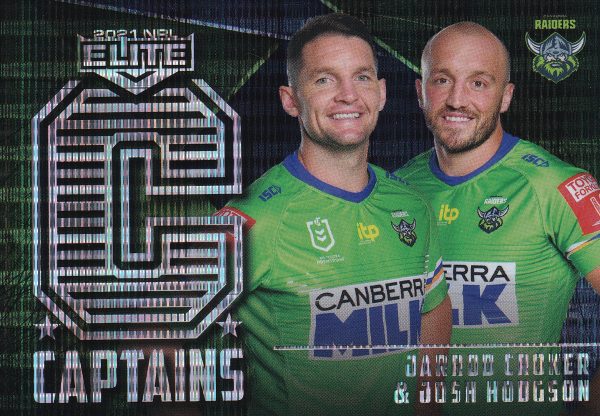 2021 NRL Elite Captains - C02 Jarrod Croker & Josh Hodgson Canberra Raiders