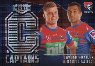 2021 NRL Elite Captains - C08 Jayden Brailey & Daniel Saifiti Newcastle Knights