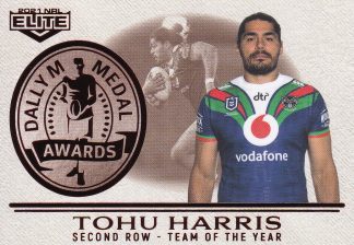 2021 NRL Elite Dally M Awards - DM10 Tohu Harris Warriors