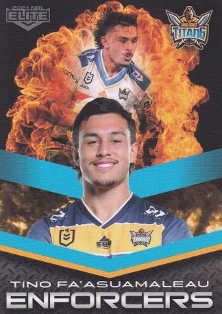 2021 NRL Elite Enforcers - E09 Tino Fa'asuamaleuai Gold Coast Titans