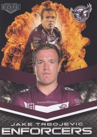2021 NRL Elite Enforcers - E12 Jake Trbojevic Manly Warringah Sea Eagles