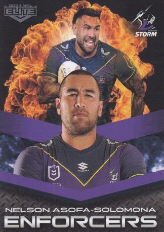 2021 NRL Elite Enforcers - E13 Nelson Asofa-Solomona Melbourne Storm
