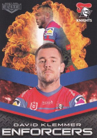 2021 NRL Elite Enforcers - E15 David Klemmer Newcastle Knights