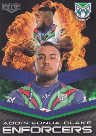 2021 NRL Elite Enforcers - E30 Addin Fonua-Blake Warriors