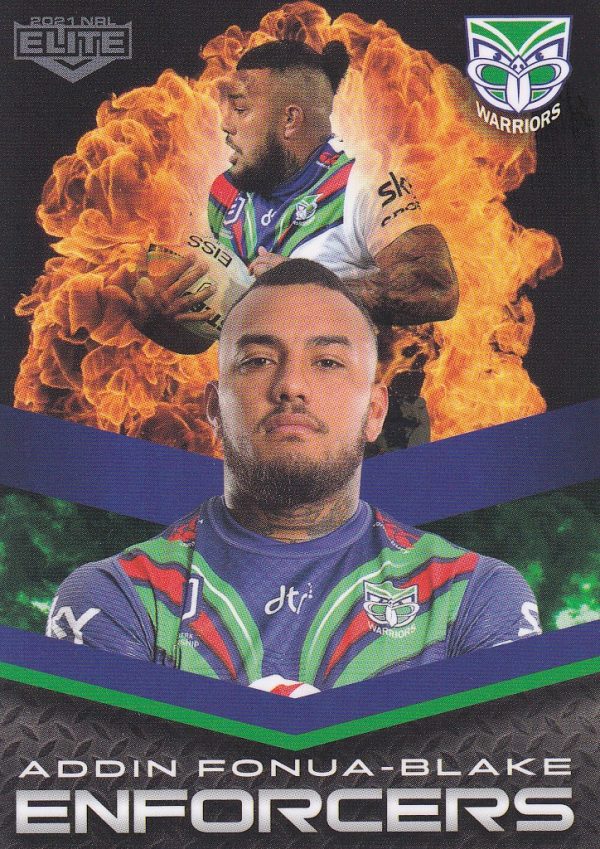 2021 NRL Elite Enforcers - E30 Addin Fonua-Blake Warriors