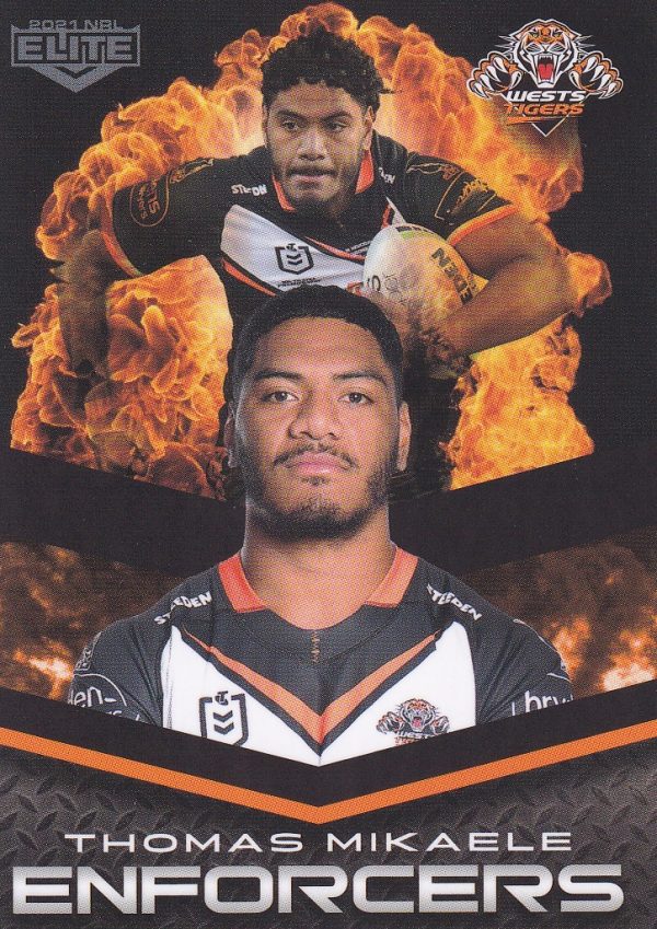 2021 NRL Elite Enforcers - E31 Thomas Mikaele Wests Tigers